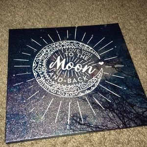 “I love you to the moon and back” wall decor
